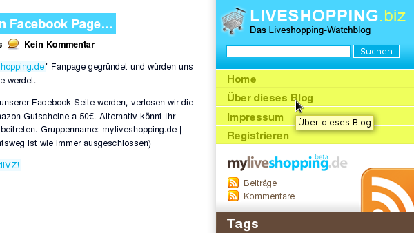 liveshopping.biz screenshot